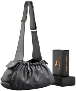 Noah & Paw Dog Sling Carrier for Small Dogs 5-18lb, Dog Sling for Small Dogs and Cats, Dog Carrier with Adjustable Padded Strap, Vegan Leather Lined with Fur, Double Safety Feature, Machine Washable