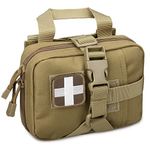 LIVANS Tactical EMT Pouch, Rip Away Molle Medical Pouches IFAK Tear-Away First Aid Kit Emergency Survival Bag for Travel Outdoor Hiking