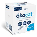 ÖKOCAT Litter Original Low-Dust Natural Clumping Wood with Odor Control 16.6 lbs, Large, Blue