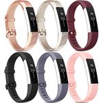 AK Pack 6 for Fitbit Alta Wrist Strap, Replacement strap for Fitbit Alta and Fitbit Alta HR, Adjustable Sport Wristbands for Women Men (A, Small)