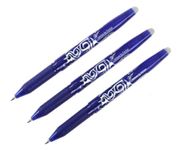 Pilot Frixion Erasable Rollerball 0.7 mm Tip, Blue, Pack of 3