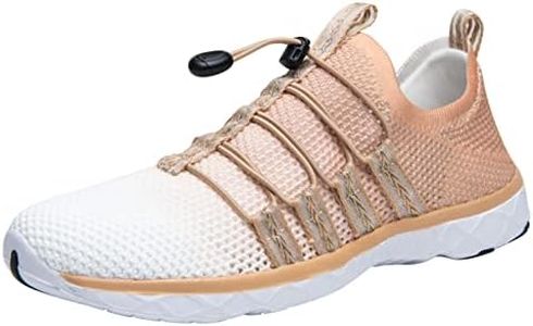 DLGJPA Men's Quick Drying Water Shoes Gradient Color for Beach or Water Sports Lightweight Slip On Walking Shoes Yellow Gradient 11