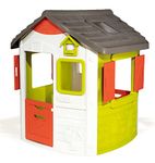 Smoby Plastic Neo Jura Lodge Playhouse - Grey, Green, White, Red, 115 x 123 x 132 cm