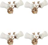 AFAST Wall Lamps for Home Decoration in Bedroom, Living Room, Guest Room, Hall, White, B22 ( Simple Pin Type ) Holder, Pack of 4, Glass And Metal, Wall LED Light, Indoor Lighting Decoration, Bulb Not Come with