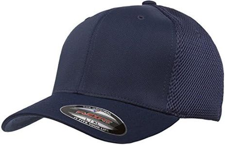 Flexfit Mens Ultrafibre Airmesh Fitted Cap Hat, Navy, Small-Medium US