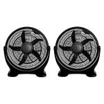 HealSmart 14 Inch 3-Speed Plastic Floor Fans Quiet for Home Commercial, Residential, and Greenhouse Use, Outdoor/Indoor, Black