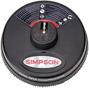 Simpson Cleaning 80165 Universal Scrubber, Rated 15" Steel Pressure Washer Surface Cleaner for Cold Water Machines, 1/4" Quick Connection, Recommended Min 3000 Max of 3700 PSI, Black