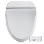 ZMJH Bidet Toilet Seat, Elongated Smart Unlimited Warm Water, Vortex Wash, Electronic Heated, Warm Air Dryer, Rear and Front Wash, Remote Control, LED Light, Need Electricity, White,A102S-W(Elongated)