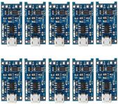10 PCS TP4056 1A 5V Lithium Battery