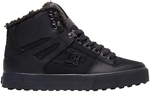 DC Men's Pure High-top Wc Wnt Skate Shoe, Black/Black/Black, 15