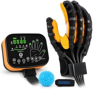 Rehabilitation Robot Gloves for Stroke Hand Recovery, Hand Therapy Glove for Hemiplegia, Finger Rehab Robotic Glove, 4 Modes Adjustable Intensity, Touch Panel, Rechargeable (Right Hands Size -XL)