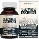 Black Seed Oil Capsules | 5% Thymoquinone - TQ-Advanced® | Maximum Strength - 500 mg of Oil per Capsule - 15:1 Oil Concentrate from Nigella Sativa, Raw Form, Vegan, Glass Bottle (60 Capsules)