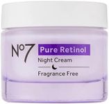 No7 Pure Retinol Night Cream - Collagen-Boosting Retinol Cream that Visibly Smoothes, Plumps & Firms Complexion - Dermatologist Approved & Fragrance-Free (1.69 Fl Oz)