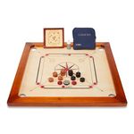 Uber Games – Premium Junior Carrom Board Set – 27 x 27 inch playing board Including Carrom Men, Striker & Powder – Entry Level set – Made in India – suitable for beginners, children & families