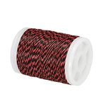 PATIKIL Archery Bow String Serving Thread 120 Yard/110M, 0.3" Dia Bowstring Thread for Tying Peep Sight Nock Compound Recurve Bow, Red Black