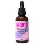 NICKS Cookies & Cream Stevia Drops (50ml) Sugar Free Zero Calorie Liquid Flavoured Keto Sweetener Gluten Free Low Carb Sugar Substitute Alternative