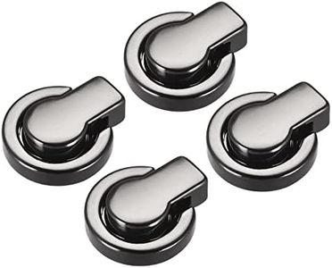 uxcell Ball Stud Rivet, 4Pcs Rivet Stud Screw Ball Post Head Buttons with D Ring for Purse Chain Connector DIY Art Leather Craft, Black