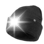 iN Thinsulate Bright LED Lit Beanie Cap Unisex Hat with Light | Front Headlamp with 4 LEDs Shining with 3 Metre Beam | Beanie Hat with Light Warm LED Beanie Hat Rechargeable for Men Women Black