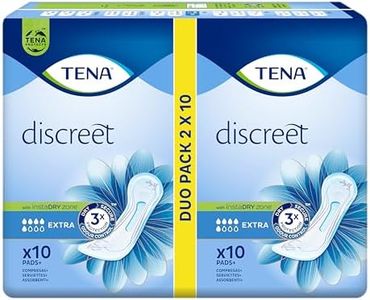 TENA Discreet, Extra, 20 pezzi, per Donna, Assorbenti per Perdite Femminili, Discreti e Confortevoli