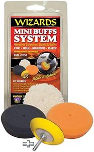 Wizards Mini Buffing System - Cuts, Polishes & Applies Wax, 1/4 Shank