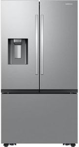 Samsung 26 cu. ft. Mega Capacity Counter Depth 3-Door French Door Refrigerator with Four Types of Ice, Stainless Steel, RF27CG5400SRAA