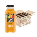 Flawsome! Apple & Mango 12x250ml - Cold-Pressed Juice - No Added Sugar Pressed Apple & Mango Juice – 100% Natural Pure Juice with No Sweeteners – Craft Vegan Juice Not from Concentrate