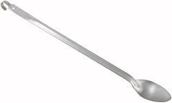 Winco BHKS-21 Stainless Steel Solid Basting Spoon with Hook, 21-Inch, Medium