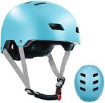 LANOVAGEAR Kids Bike Helmet for 2-14 Years Old Boys Girls, Adjustable Skateboard Helmet for Cycling, Skateboarding, Scooter, Skate (Ice Blue, S)