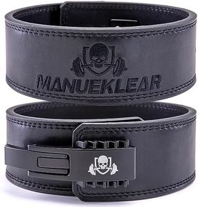 MANUEKLEAR Leder Lifting Belt mit 10mm Rückenstütze, Gewichthebergürtel für Herren und Damen, Gym Gürtel-Fitness Gürtel für Bodybuilding, Gewichtheben