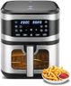 KENT Digital Air Fryer 8L | 1700W | Bake, Grill & Roast | Up to 80% Less Oil Usage | 7 Preset Menu | Digital Display & Touch Control Panel | Glass Window with in built Light | Auto Cut-Off Silver
