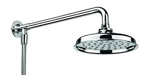 Croydex Traditional Rain Shower (Head, Arm & Hose), Stainless_Steel, Silver