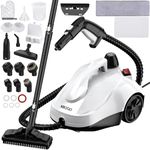 KROQO Steam Cleaner, Steam Mop with 23 Accessories, Powerful Multipurpose Portable Steamer for Cleaning to Remove Grime, Grease, for Multi-Purpose and Multi-Surface Floors, 16.4ft Power Cord