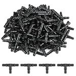 100pcs 1/4" Universal Barbed Tee Fi