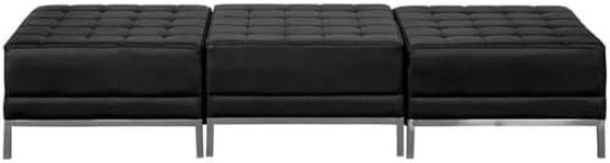 Flash Furniture HERCULES Imagination Series Black LeatherSoft Three Seat Bench