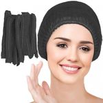 Disposable Nonwoven Bouffant Caps, Hair Net, Cape For Hospital, Salon, Spa, Catering, Laboratories, Dust-free Workspace (PACK OF 100, BLACK)