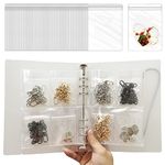 Jewelry Storage Book with 100 Pcs Zipper Lock Bag, MaehSab Anti Oxidation Transparent Jewelry Display Organizer Book Album, Portable Holder Book for Earring, Necklace, Rings (Enhanced Large Size)