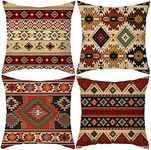 HOSTECCO Aztec Tribal Pillow Covers