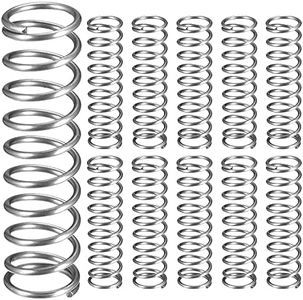 CYUaoao Paquete de 20 resortes de compresión en espiral de 12 x 50 mm, resorte de compresión de acero inoxidable 304 plateado para reemplazo de piezas mecánicas o impresora 3D