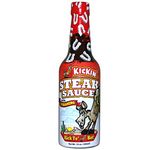 Kickin' Spicy Steak Sauce with Habanero 10 oz. Premium Gourmet Steak Sauce with Hot Pepper Perfect for Hot Sauce Fans Try if You Dare!