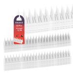 EXLECO Plastic Bird Repellent 12 Metres with Small Spikes, 30 Pieces Pigeon Repellent 3 Rows Longer Bird Spikes for Cats, Sparrows, Martens, Fence, Windowsill, Roof, Transparent, 35 mm High