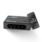 OREI - HDMI Switch 4K@120hz 3x1 8K - Remote Control HDMI Selector 48Gbps High Resolution Switch Between 3 inputs Perfect for Games, PS5, Xbox, HDR10, Dolby Vision (BK-301)