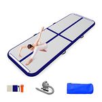 EZ GLAM 10ft/13ft/16ft/20ft Air Mat Tumble Track Inflatable Gymnastics Tumbling Track Mat with Electric Air Pump for Cheerleading/Practice/Beach/Park/Home use