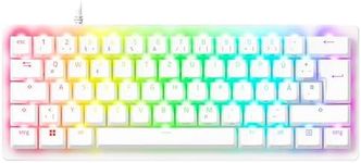 Razer Huntsman V3 Pro Mini - Analogue Optical E-Sport Keyboard 60% Format - Snap Tap - Rapid Trigger - Multi-Purpose Modifier Keys - Doubleshot PBT Keycaps - QWERTZ DE Layout | White
