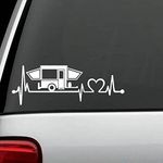 Bluegrass Decals K1150 Pop Up Camper Travel Trailer Heartbeat Lifeline 8 Inch Decal Sticker