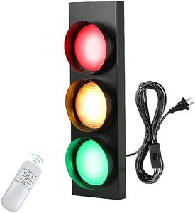 ANKBOY Kids Bedrooms Remote Control Wall Light with Switch and U.S. Plug, Traffic Light Adjustable Light Color LED Wall Lamp Office Bar Fun Room Decor Lights Retro Industrial Traffic Lamp 5W x 3