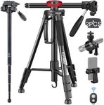 EVUMO HF3 Tripod, 167cm Rotating Ho