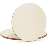 Belle Vous 6 Pack of Wooden Unfinished Round Circles - 45cm/17.72 Inches with 2.4mm Thickness - Plain Natural Blank Wood Discs Slices Cutouts for Crafts, Coasters, Home Decorations and Ornaments