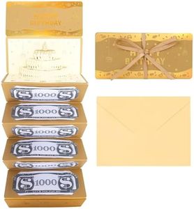 pVq Birthday Money Envelopes for Cash Birthday Money Holder With 6 Slots Cash 3D Cake Gift Card Money Gift Ideas for Men Women (Cake Gold)