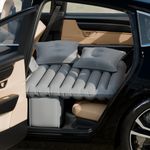 Lifelong Car Inflator Bed with Pump & 2 Air Pillow- Air Bed for Car, Quick Inflatable Back Seat Bed, Portable Car Mattress, Compact Car Bed for Camping, Road Trip, Adults & Kids (LLCIB07, Grey)