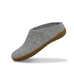 Glerups Unisex Wool Slipper Slip-on with Rubber Sole Grey